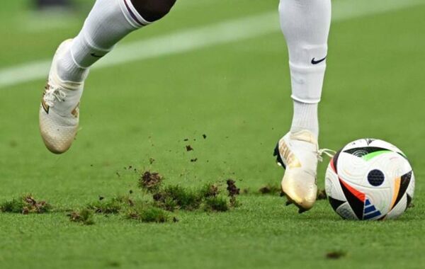 A view on EURO 2024 soccer pitches: Turf divots a sign of low shear strength