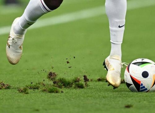 A view on EURO 2024 soccer pitches: Turf divots a sign of low shear strength